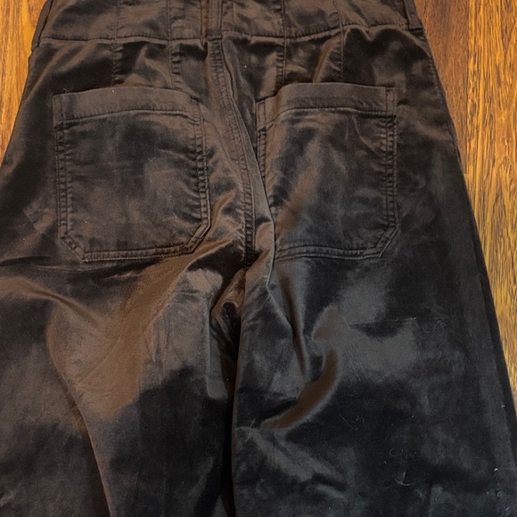 Maeve Colette full length velvet pant in fudge brownie - Picture 9 of 14